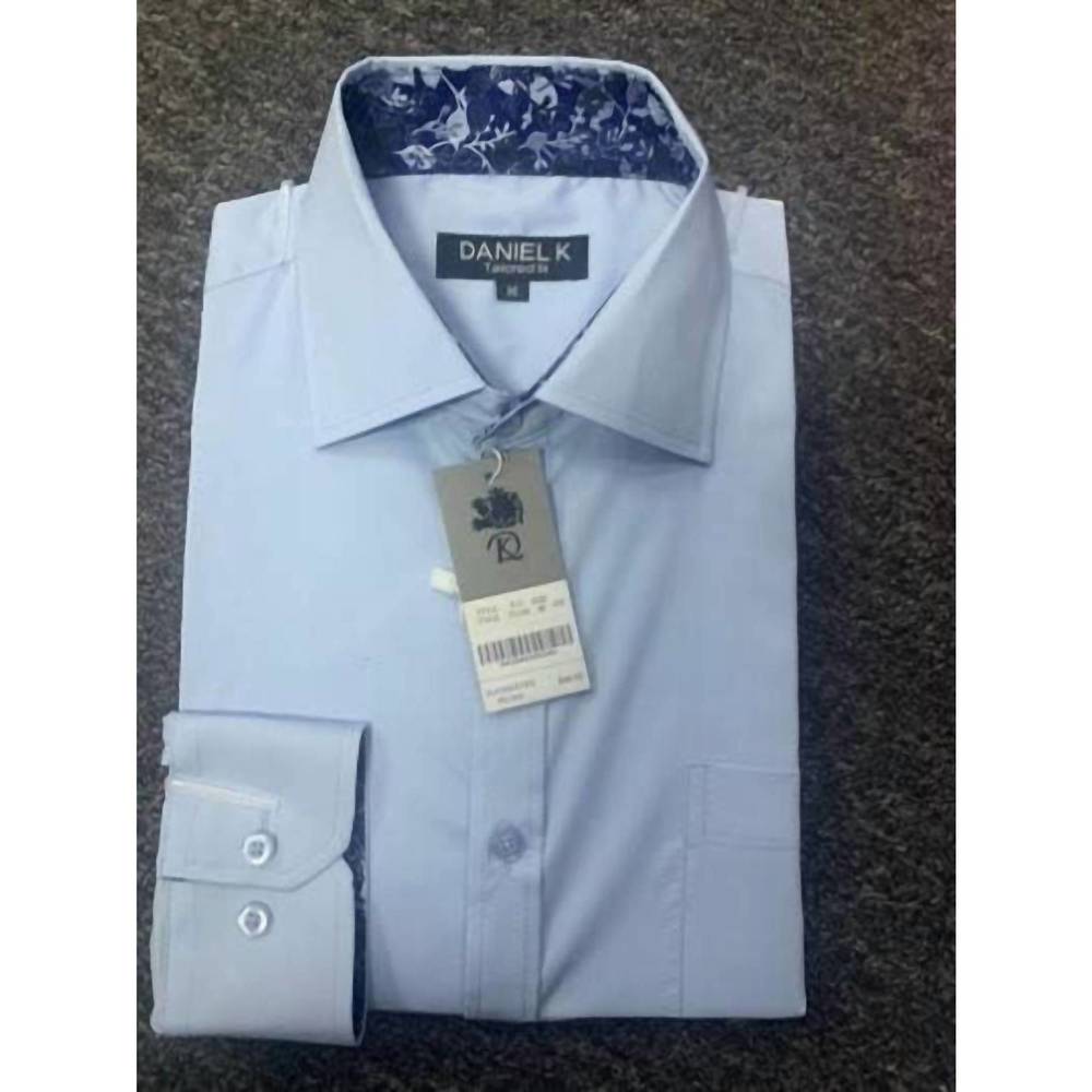 NEW DANIEL K men's long sleeves dress shirt in light blue
